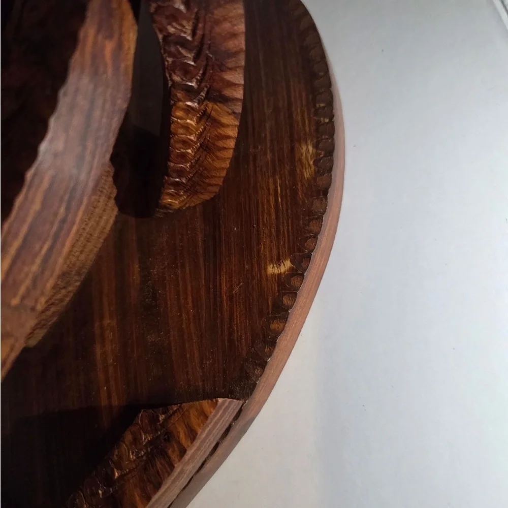 Collapsible Wooden Heart Basket Decor Spring